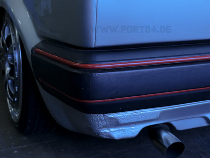 VW Golf & Jetta II Keder Set für schmale Stoßstangen -rot- PORT84
