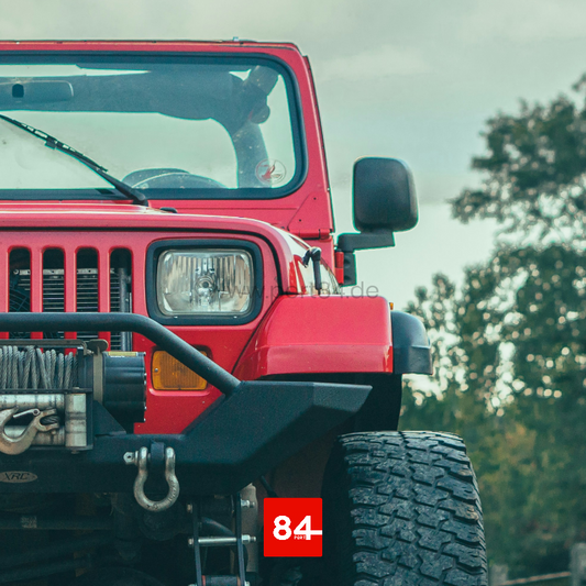 Jeep Wrangler YJ CJ-10 US-Scheinwerfer Umrüstung mit E-Prüfzeichen