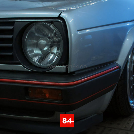 VW Golf & Jetta II Keder Set für schmale Stoßstangen rot