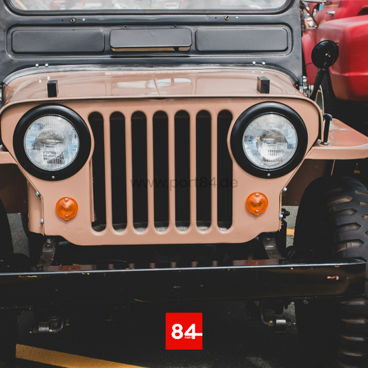 Jeep CJ CJ5 CJ6 CJ7 Willys Jeepster US-Scheinwerfer Umrüstung mit E-Prüfzeichen