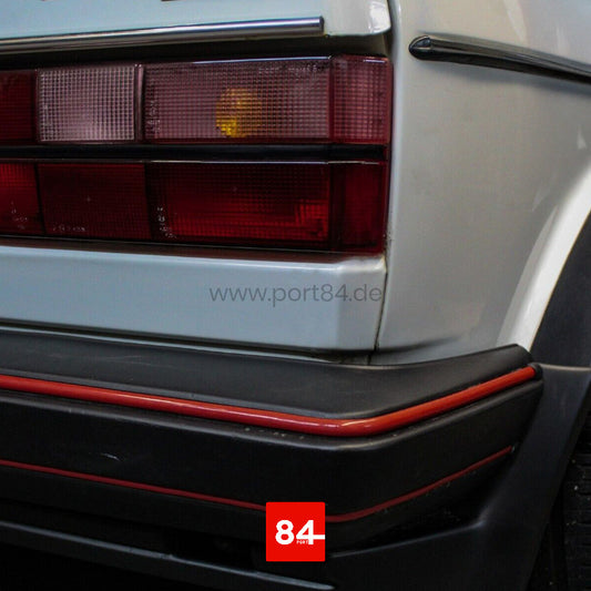 VW Golf / Jetta / Caddy I Facelift Keder Set für Stoßstangen rot