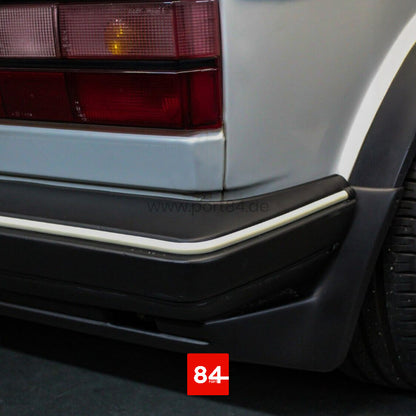 VW Golf / Jetta / Caddy I Facelift Keder Set für Stoßstangen weiß